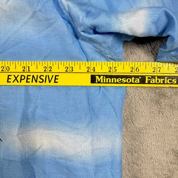 Ron Chereskin Hawaiian Rayon Shirt XL Blue Palm Trees Surf Cars Retro Beach - Picture 9 of 10